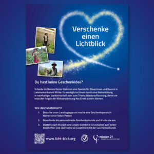 flyer "verschenke einen lichtblick"