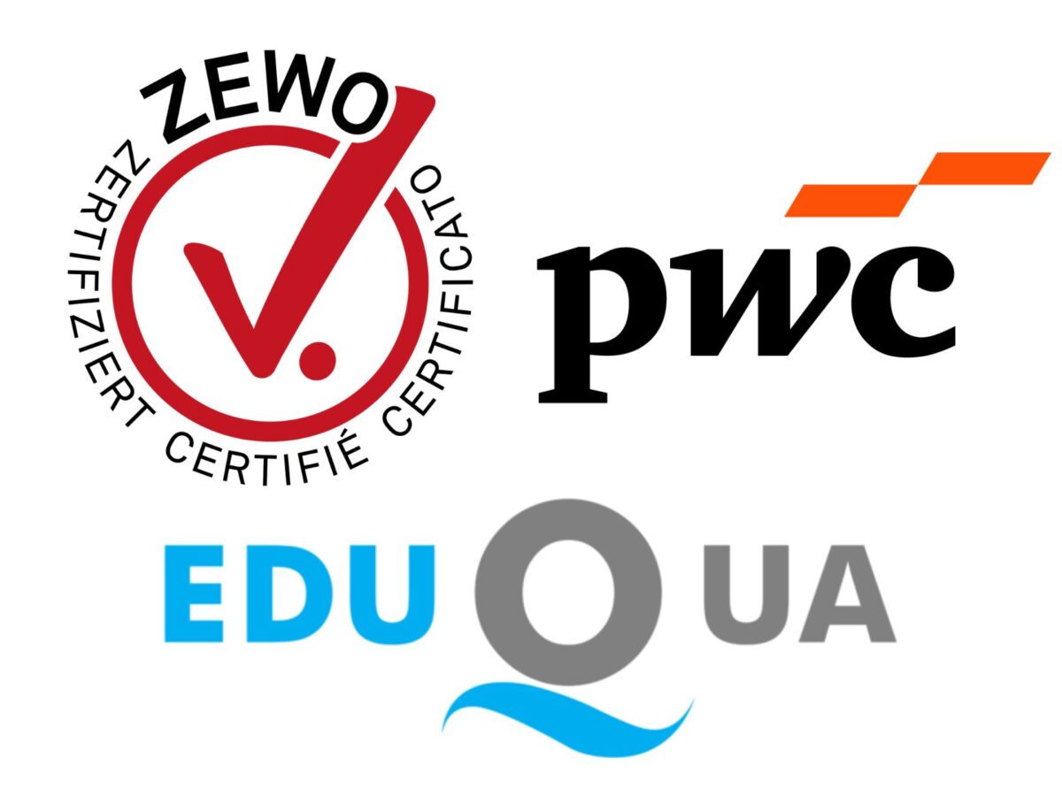 zewo, pwc, eduqua logo