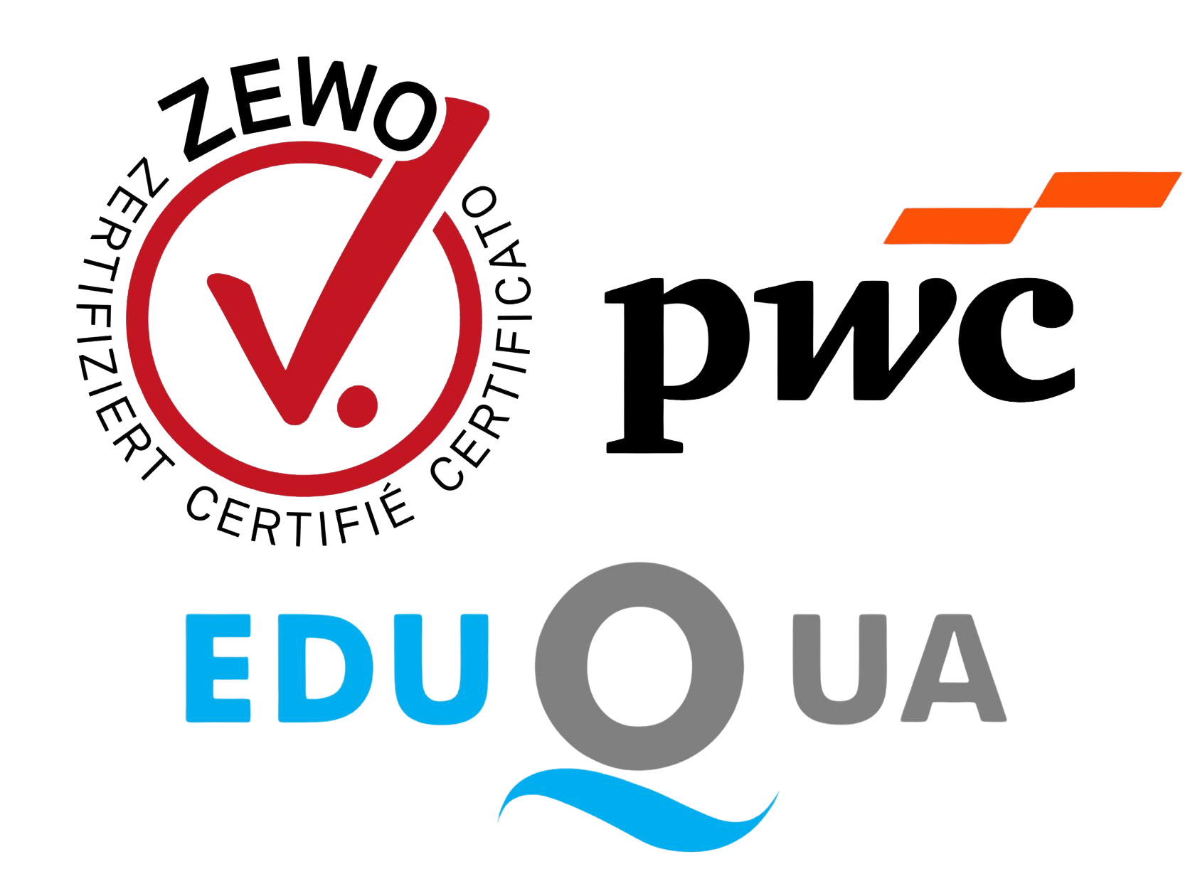 zewo, pwc, eduqua logo sans arrière-plan